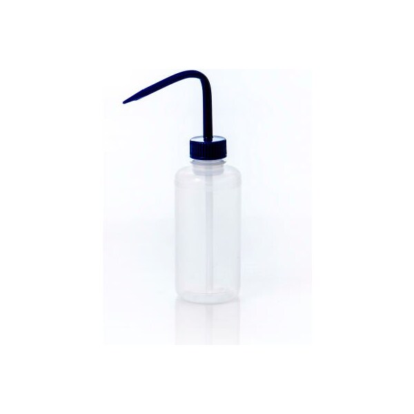 Bel-Art Narrow-Mouth 250ml 8oz Polyethylene Wash Bottles, Blue Polypropylene Cap, 28mm Closure 6Pk 116150250 - main